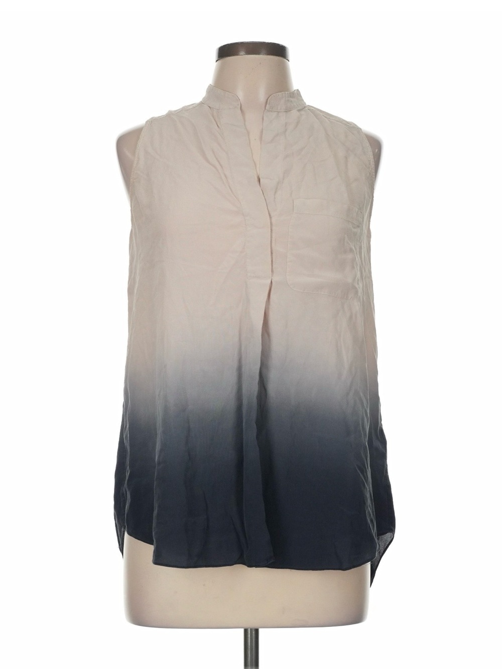 Rebecca Taylor Silk Dip-Dye Ombre Sleeveless Top Sz 6